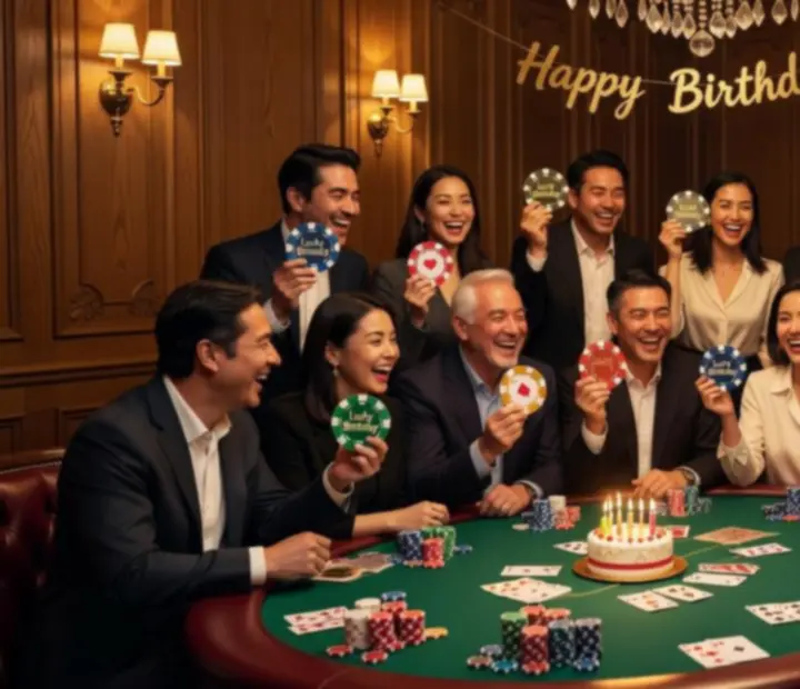 Fotograf wykonujący zdjęcia podczas urodzinowego eventu pokerowego